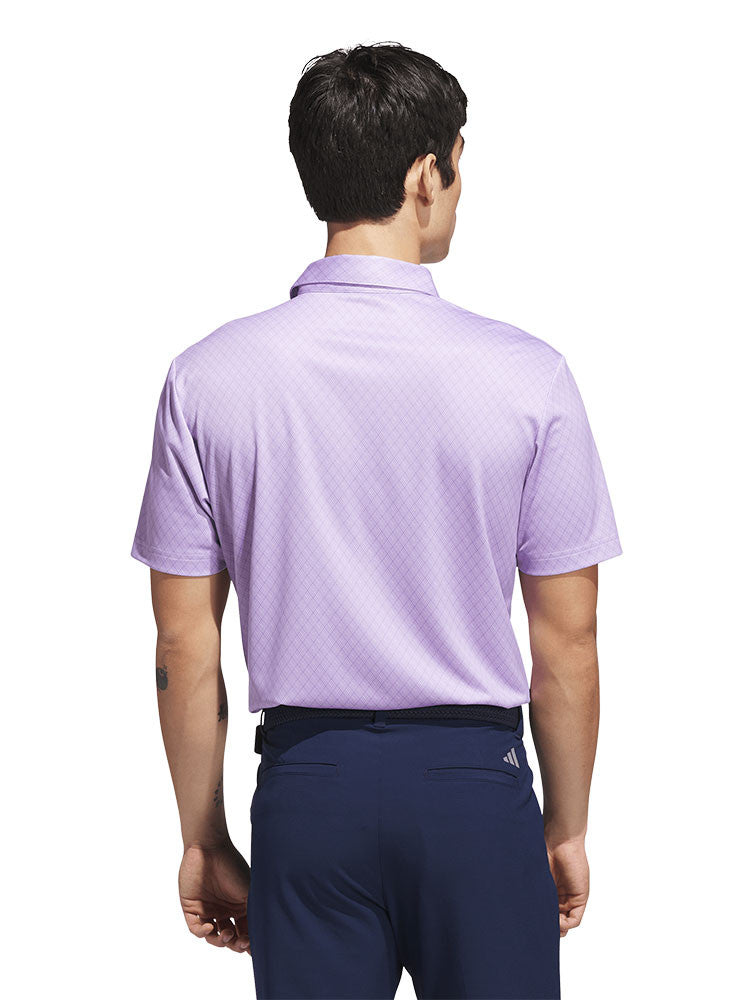 adidas Core Allover Print Polo Shirt - Powder Plum/White