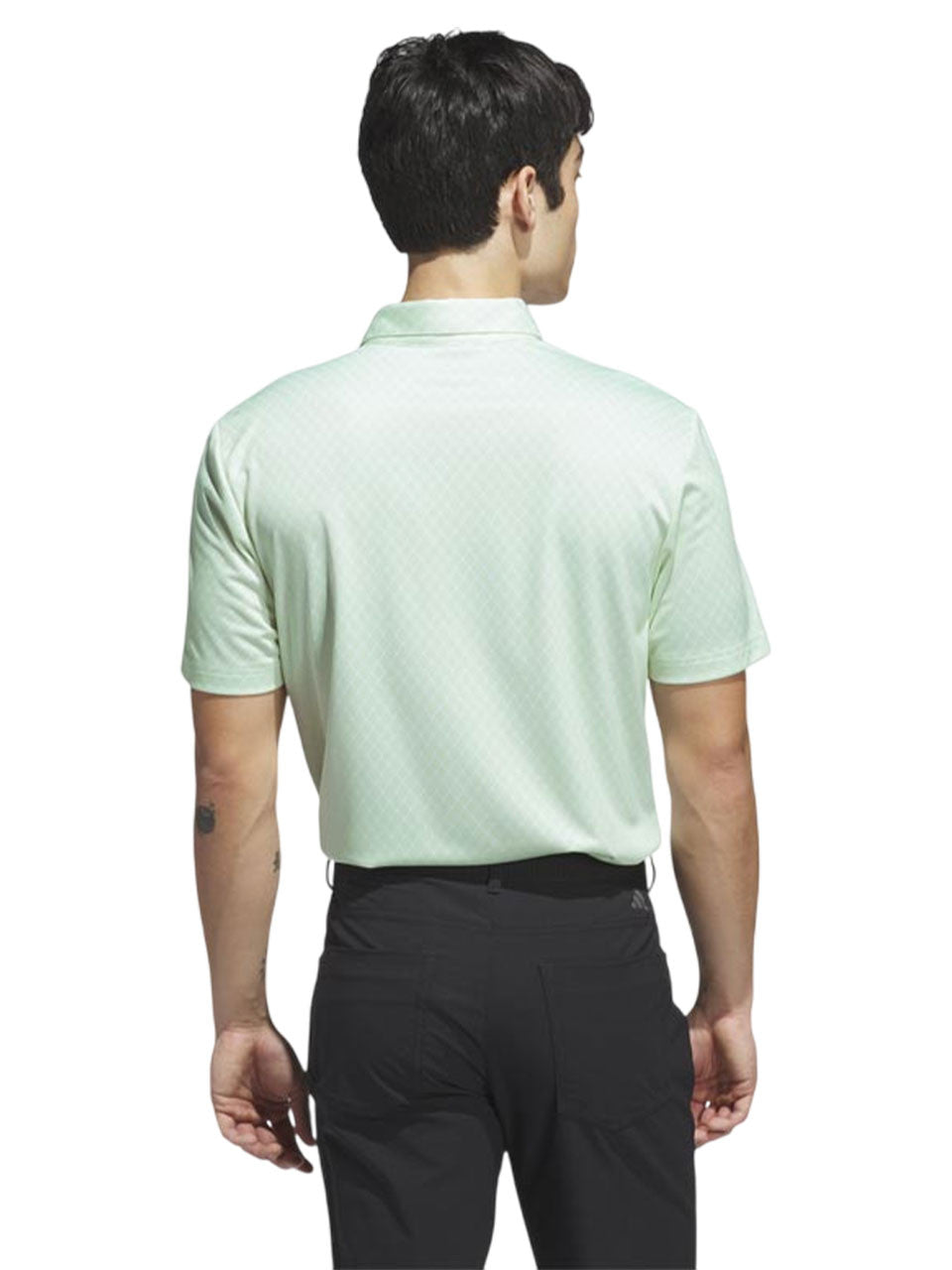 adidas Core Allover Print Polo Shirt - White/Lime Burst