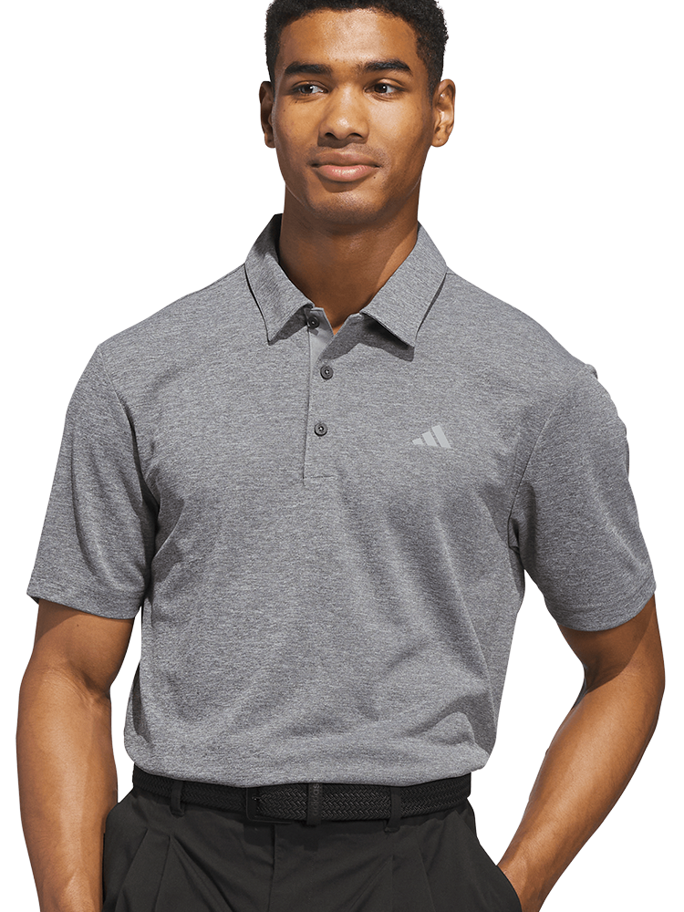 adidas Core Heather Polo Shirt - Black Melange
