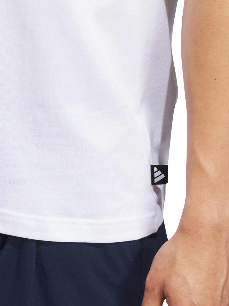 adidas Golf Chip in Paradise Graphic T-Shirt - White