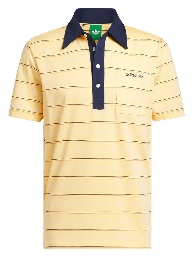 adidas Originals Archive Stripe Polo - Ice Tangerine