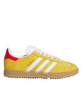 adidas Originals Gazelle Spikeless Golf Shoes - Bold Gold/White/Better Scarlet