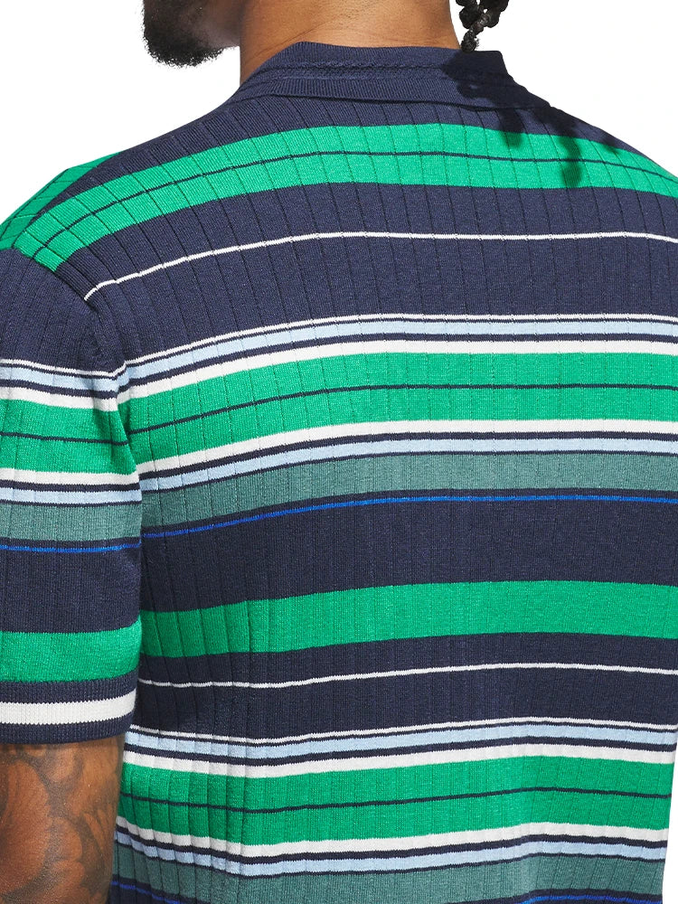 adidas Originals Knit Polo - Night Indigo/Green