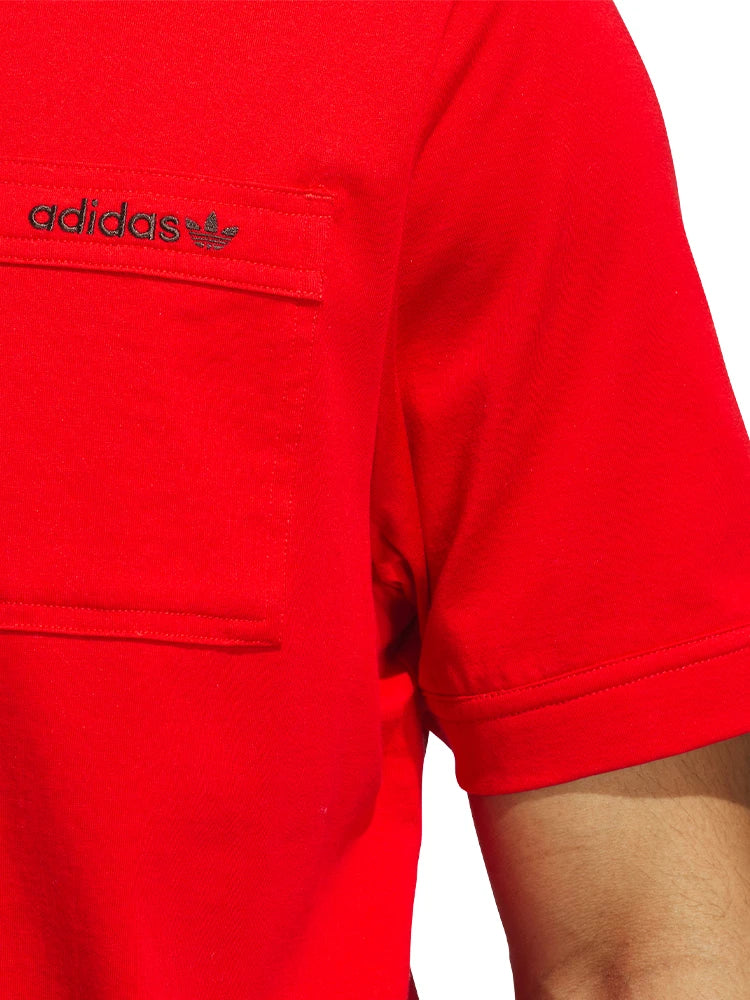 adidas Originals Pocket Polo - Better Scarlet