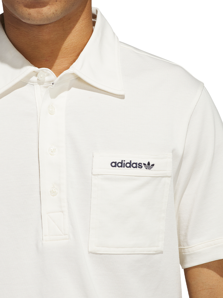 adidas Originals Pocket Polo - Chalk White