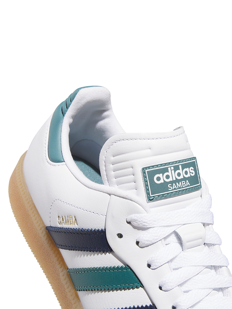 adidas Originals Samba Spikeless Golf Shoes - Ftwr White/Night Indigo/Teal