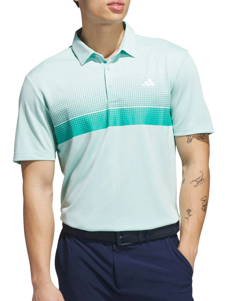 adidas Performance Allover Print Polo Shirt - Semi Flash Aqua