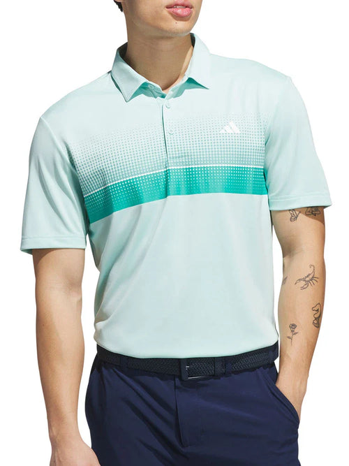 adidas Performance Allover Print Polo Shirt - Semi Flash Aqua
