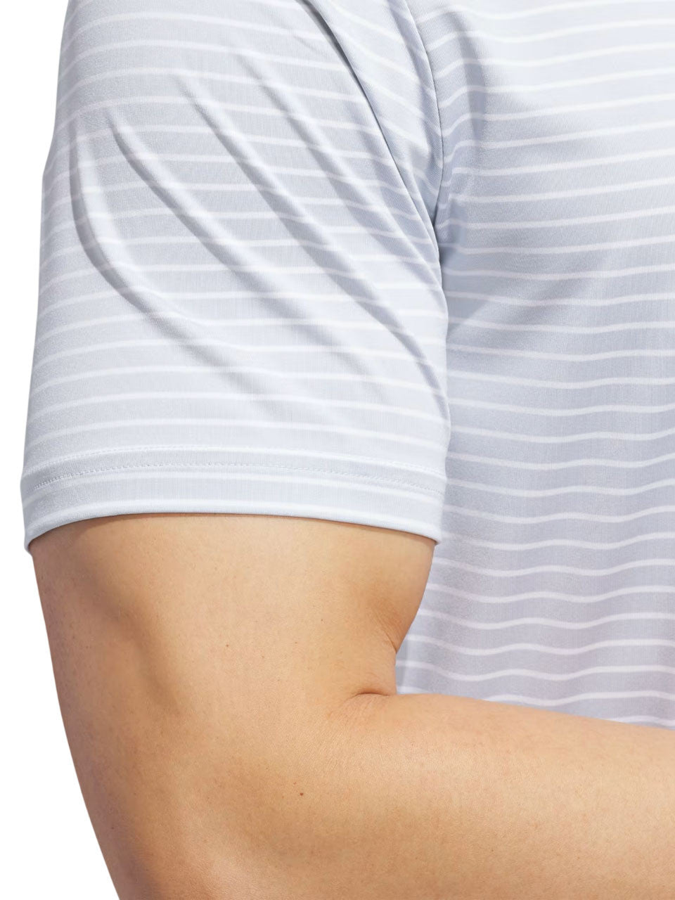 adidas Performance Two-Colour Stripe Polo Shirt - Clear Grey/White