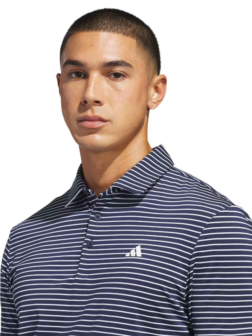 adidas Performance Two-Colour Stripe Polo Shirt - Collegiate Navy/White