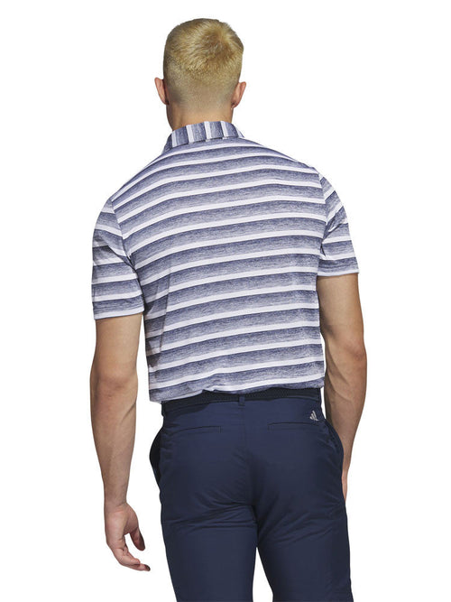 adidas Two-Colour Striped Polo Shirt - Collegiate Navy/White