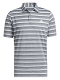 adidas Two-Colour Striped Polo Shirt - Grey Three/White