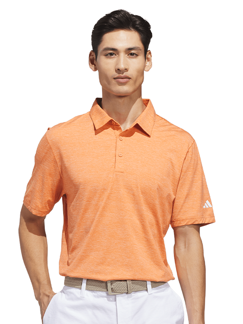 adidas Ultimate365 Elevated Twistknit Polo Shirt - Dusky Orange/White