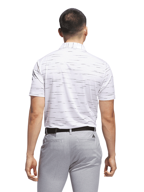 adidas Ultimate365 Mesh Glimmer Print Polo Shirt - Clear Pink