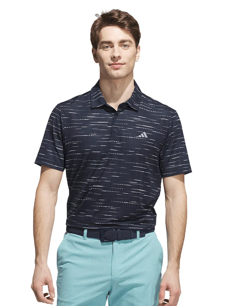 adidas Ultimate365 Mesh Glimmer Print Polo Shirt - Collegiate Navy