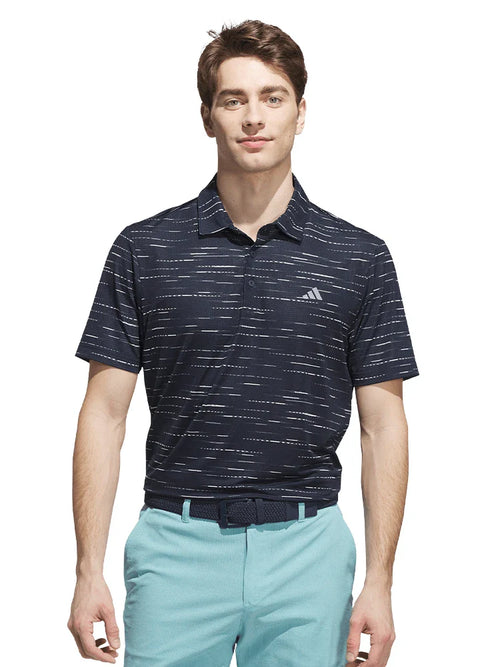 adidas Ultimate365 Mesh Glimmer Print Polo Shirt - Collegiate Navy