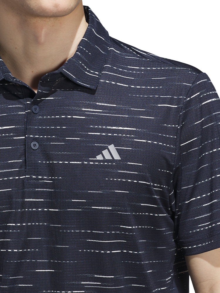 adidas Ultimate365 Mesh Glimmer Print Polo Shirt - Collegiate Navy