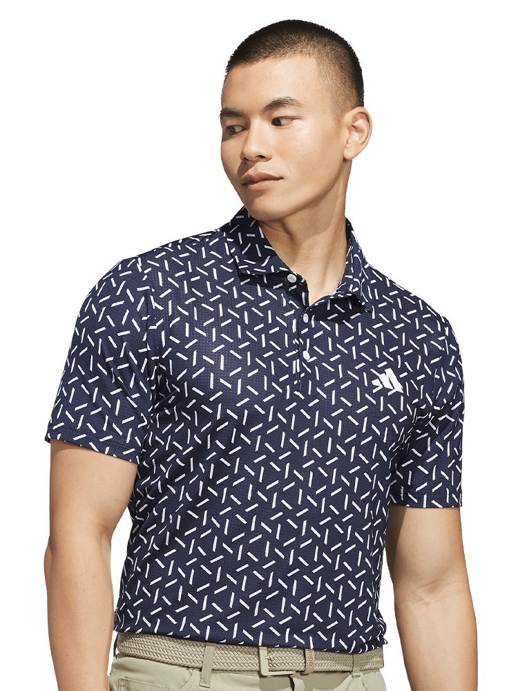 adidas Ultimate365 Mesh Print Climacool Polo - Collegiate Navy