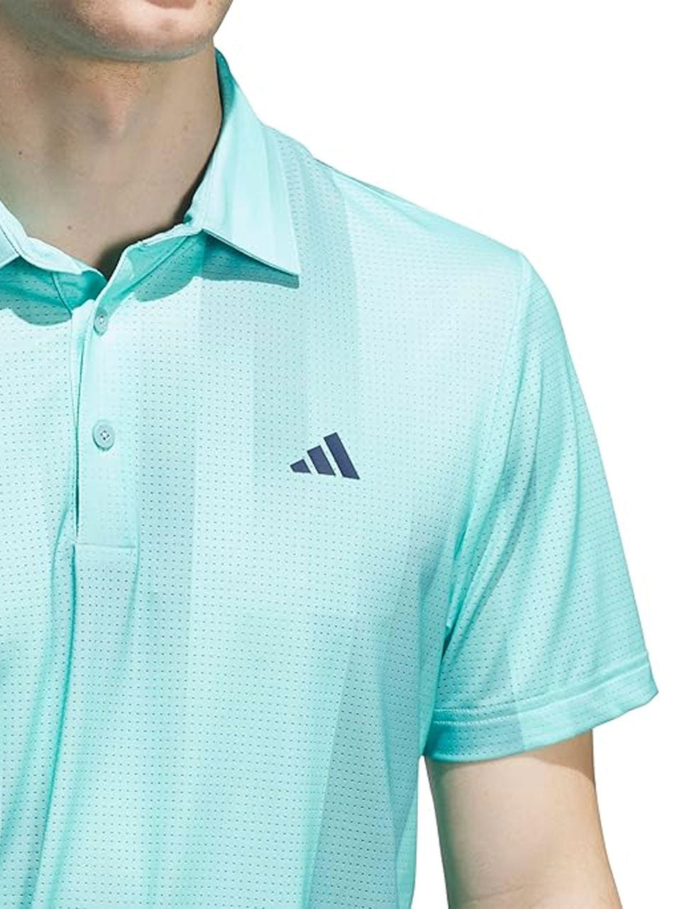 adidas Ultimate365 Mesh Radiant Print Polo Shirt - Semi Flash Aqua/Mint Tone