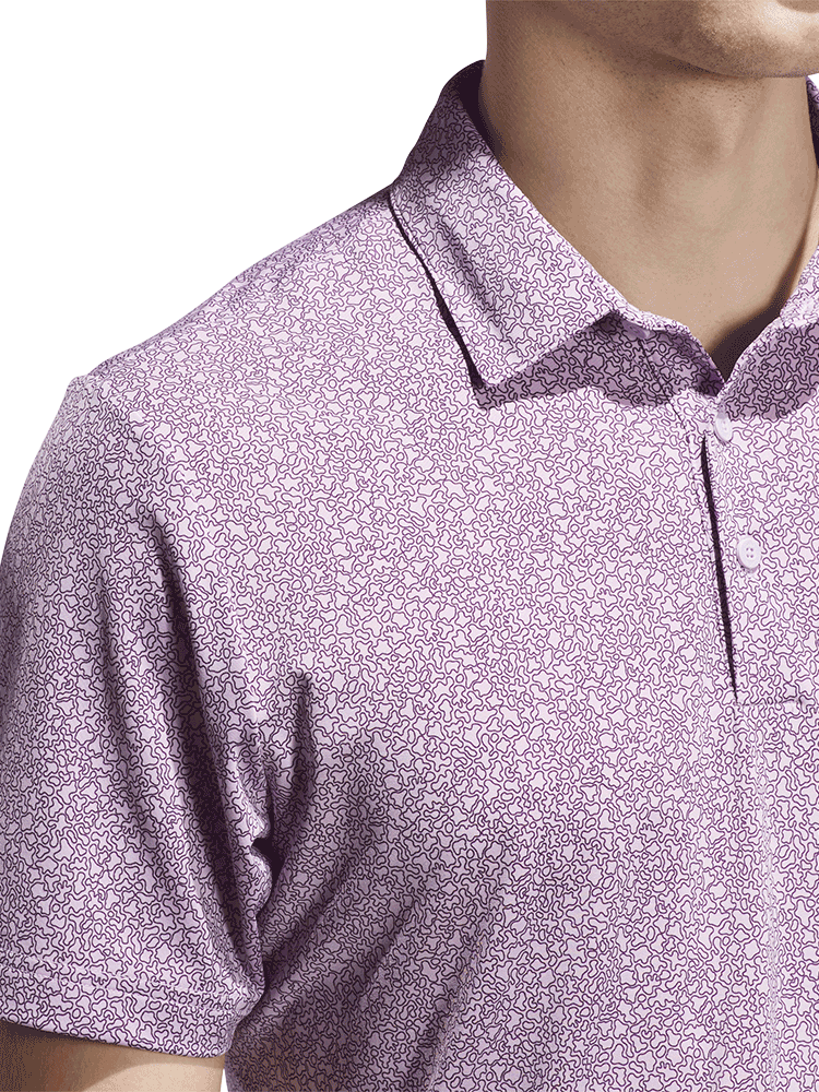 adidas Ultimate365 Mini Bunker Polo Shirt - Powder Plum