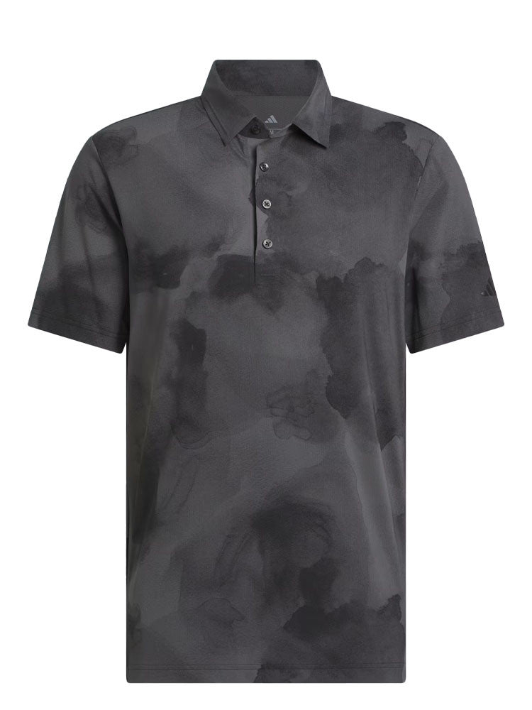 adidas Ultimate365 Printed Cool Feeling Tour Polo Shirt - Black/Grey Six
