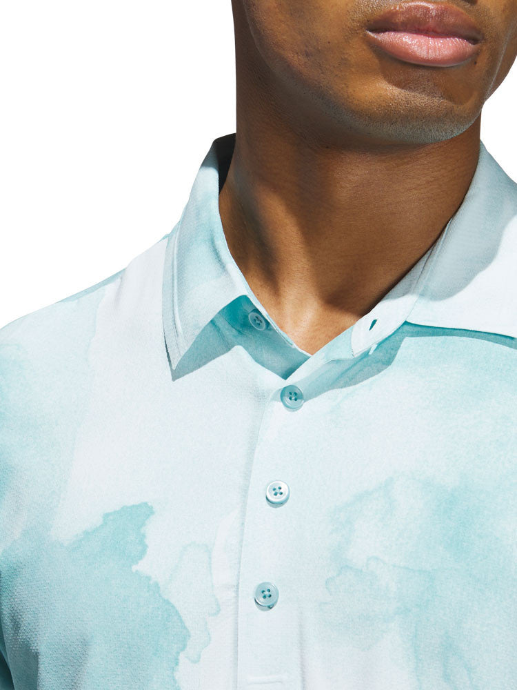 adidas Ultimate365 Printed Cool Feeling Tour Polo Shirt - Mint Tone