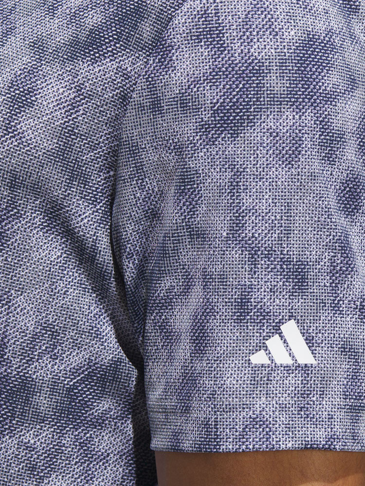 adidas Ultimate365 Textured Print Polo Shirt - Collegiate Navy/White