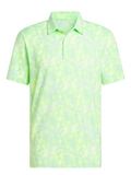 adidas Ultimate365 Textured Print Polo Shirt - White/Lime Burst
