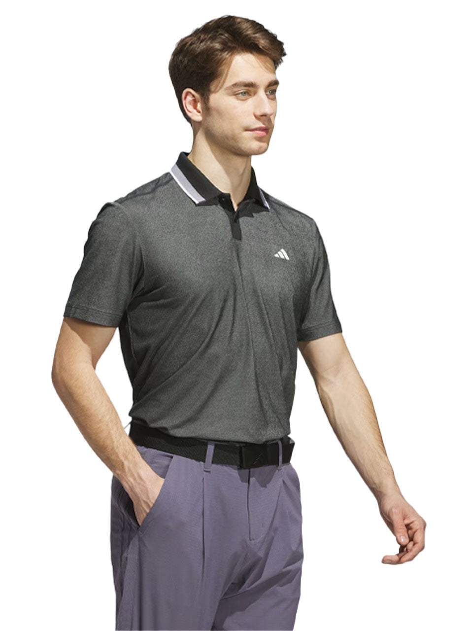 adidas Ultimate365 Tour Twistknit Pique Polo Shirt - Black