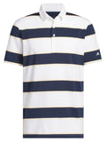 adidas Ultimate365+ Jumbo Stripe Climacool Polo Shirt - White/Collegiate Navy
