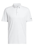 adidas Ultimate365+ Pencil Stripe Climacool Polo Shirt - White/Wonder Sage
