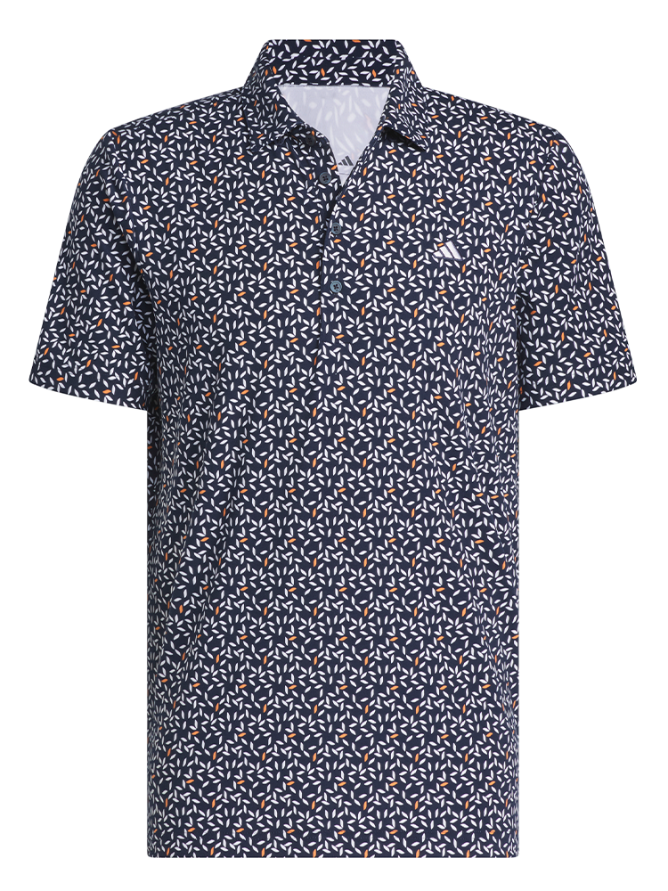 adidas Ultimate365+ Soft Print Polo Shirt - Collegiate Navy/White