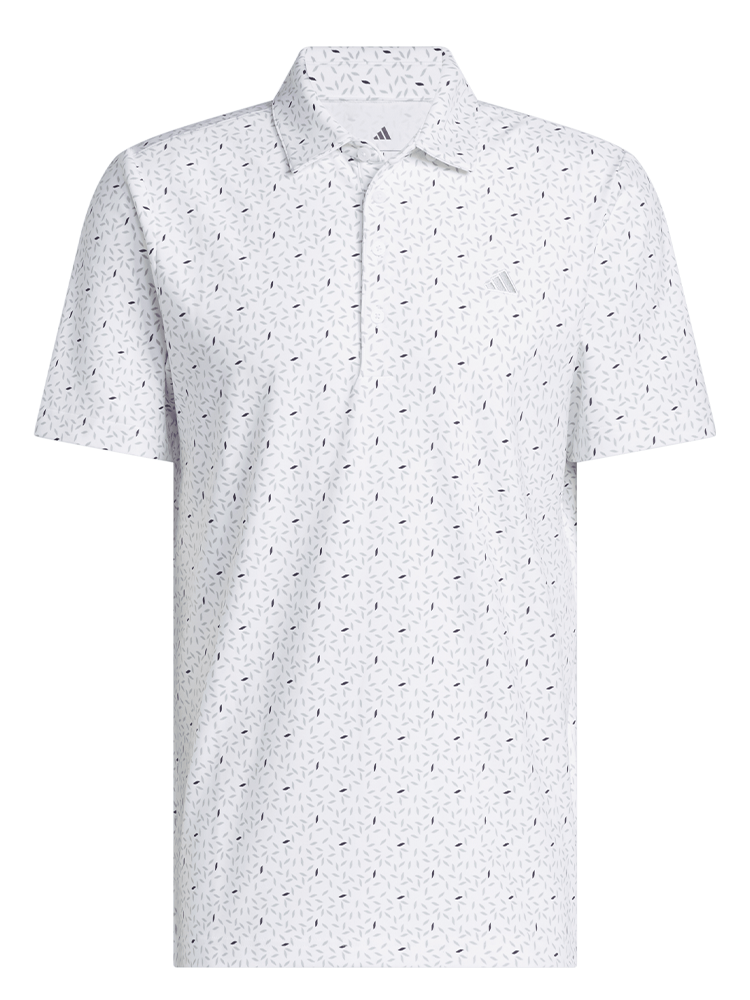 adidas Ultimate365+ Soft Print Polo Shirt - White/Wonder Sage