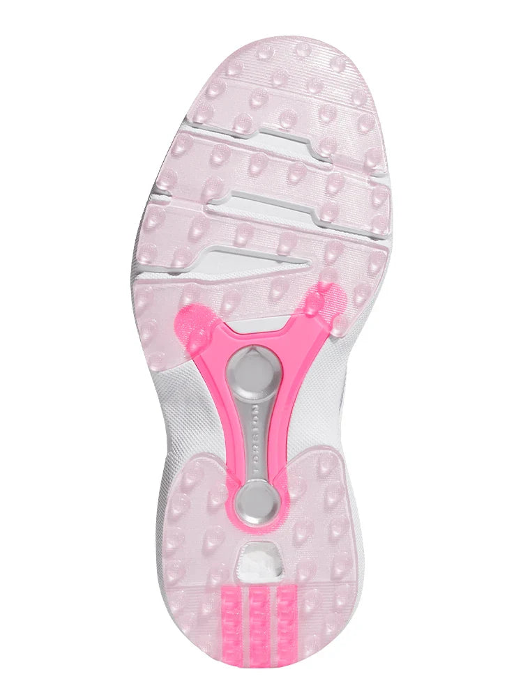 adidas Womens MC70 Spikeless Golf Shoes - Ftwr White/Silver Met./Lucid Pink