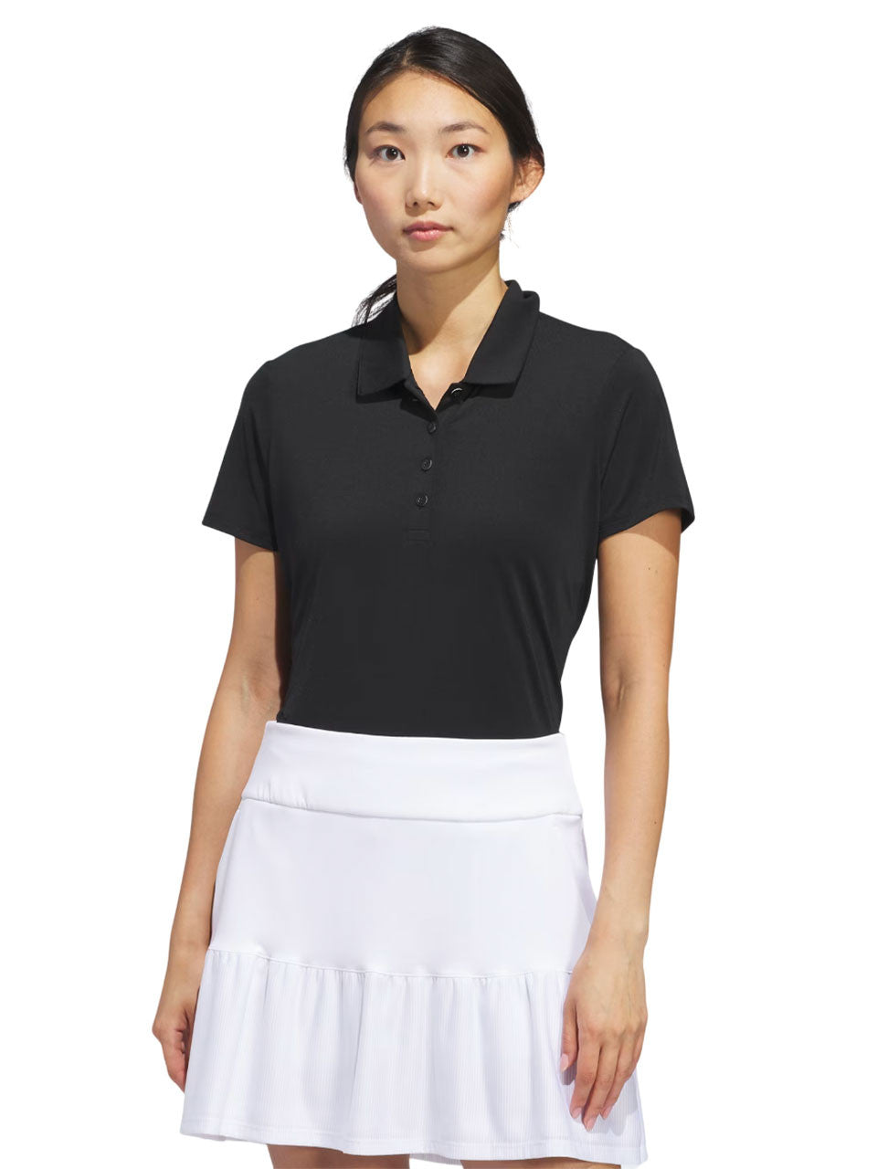 adidas Womens Ultimate365 Solid Polo Shirt - Black
