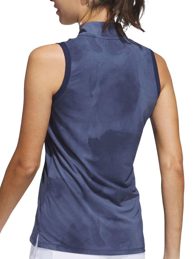 adidas Womens Ultimate365 Tour Sleeveless Polo Shirt - Collegiate Navy