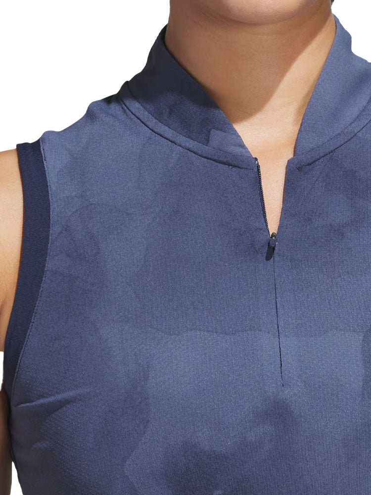 adidas Womens Ultimate365 Tour Sleeveless Polo Shirt - Collegiate Navy