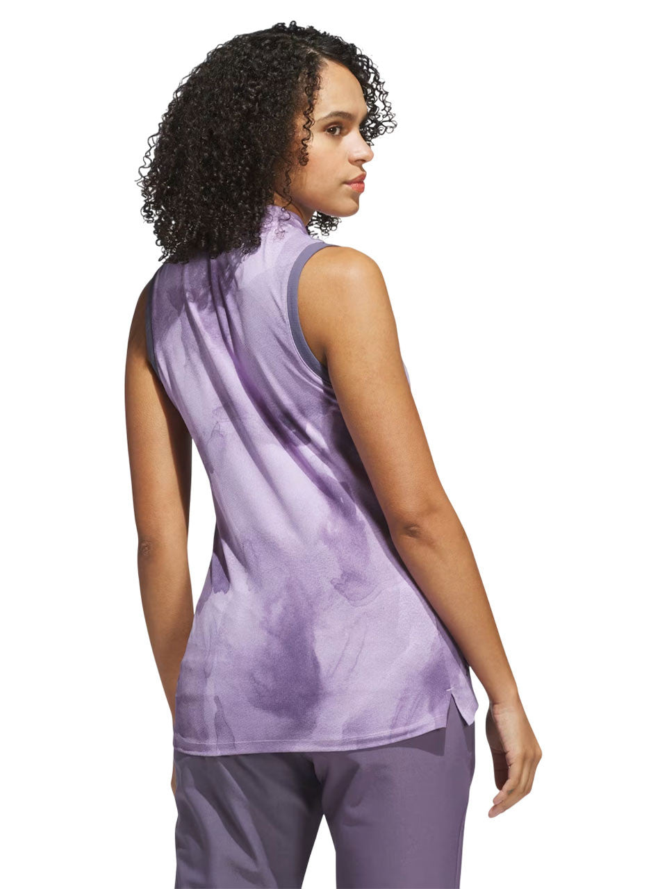 adidas Womens Ultimate365 Tour Sleeveless Polo Shirt - Preloved Violet