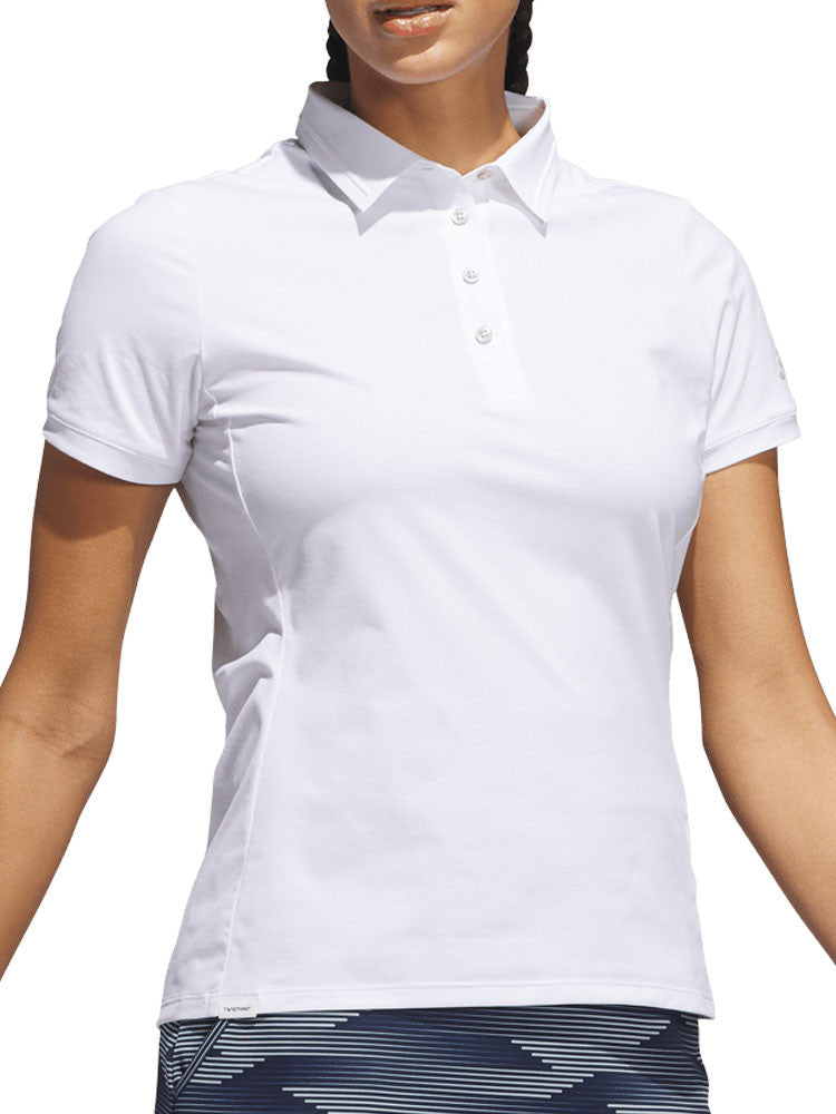 adidas Womens Ultimate365 Tour Twistknit Polo Shirt - White