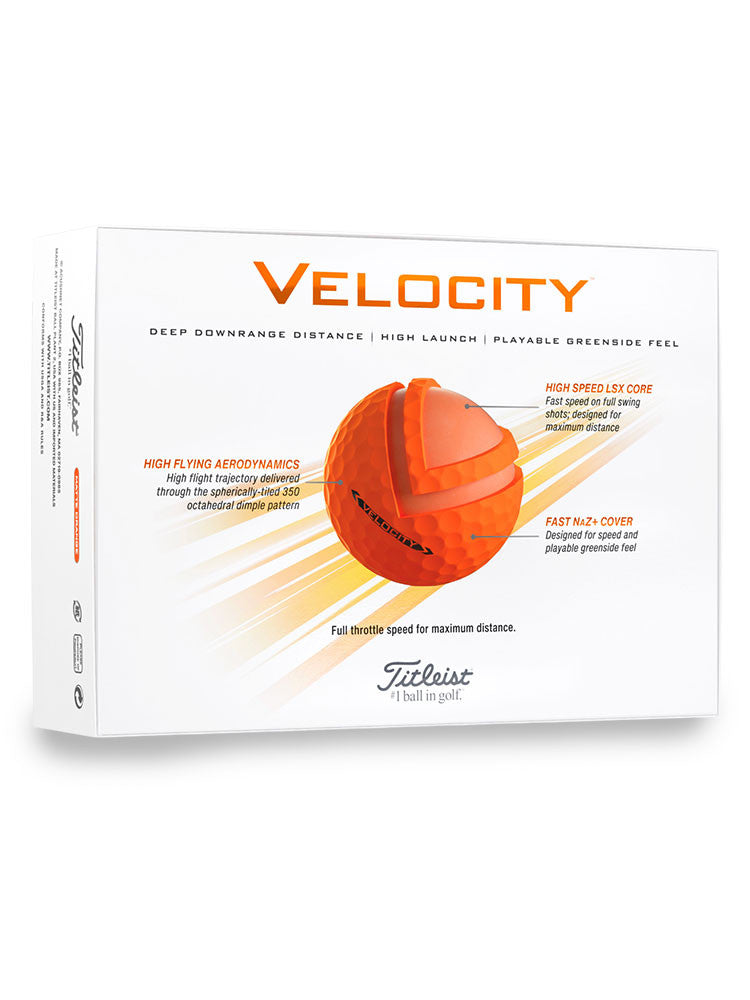 Titleist Velocity 2024 Golf Balls - 1 Dozen
