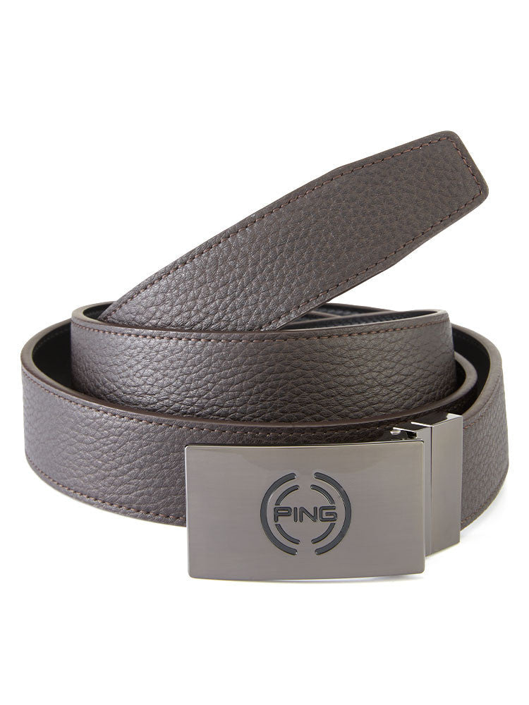 Ping Stamp Reversible Belt - Black/Asphalt