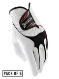 Srixon All Weather Pack Of 6 Golf Gloves - White