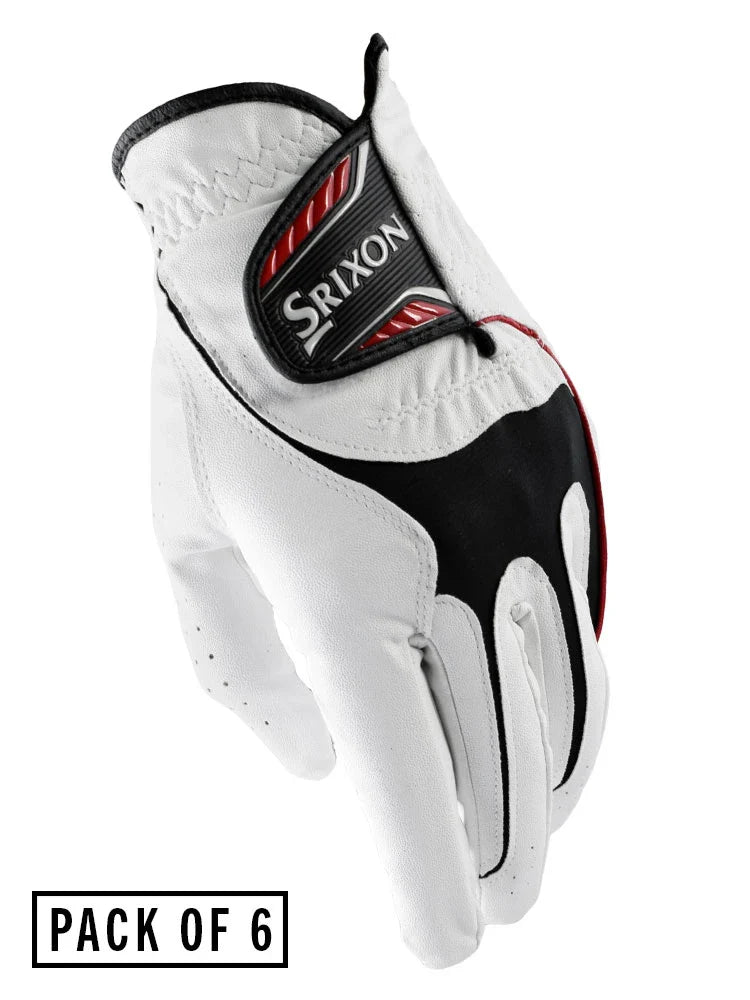 Srixon All Weather Pack Of 6 Golf Gloves - White