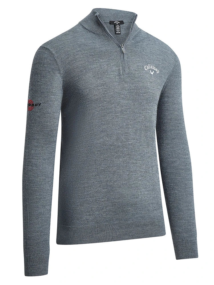 Callaway 1/4-Zip Blended Merino Sweater - Steel Heather