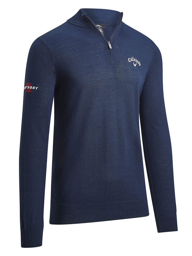 Callaway 1/4-Zip Blended Merino Sweater - Navy Blue