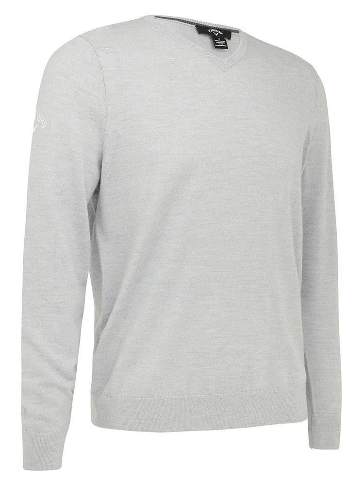 Callaway V-Neck Merino Sweater - Pearl Blue