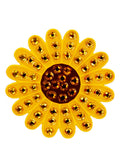 Navika Swarovski Crystal Sunflower Yellow Marker