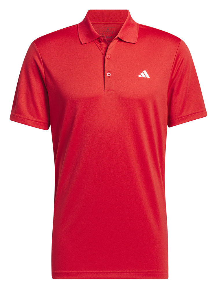 adidas Core Performance PrimeGreen Polo Shirt - Collegiate Red