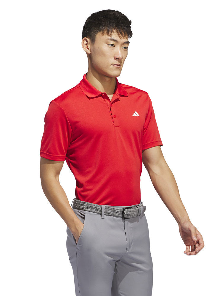 adidas Core Performance PrimeGreen Polo Shirt - Collegiate Red