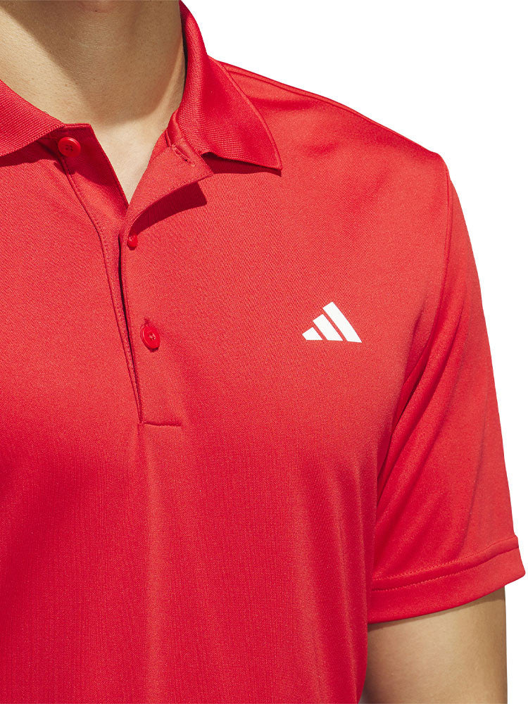 adidas Core Performance PrimeGreen Polo Shirt - Collegiate Red